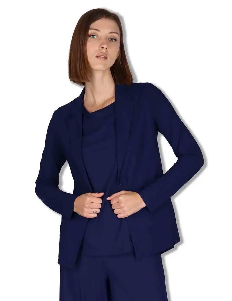 Giacche Soft in jersey blu Donna JD646570210 80043