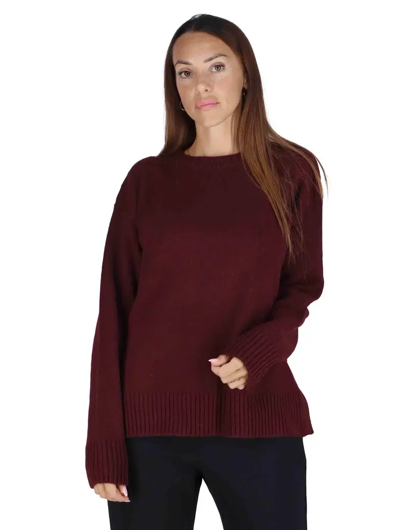 Maglioni Cachemire Merinos in lana bordeaux Donna JQ511474315 50022