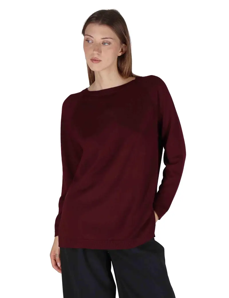 Maglioni Colors of the World in lana bordeaux Donna JQ509974230 50022