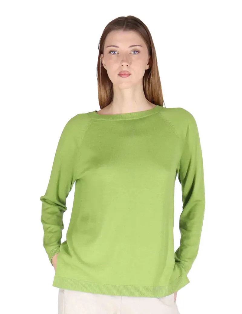 Maglioni Colors of the World in lana verde Donna JQ509974230 60025