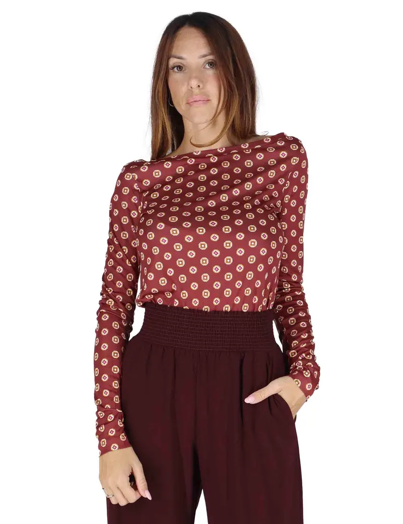 Maliparmi T-shirt Donna Bordeaux 3190828