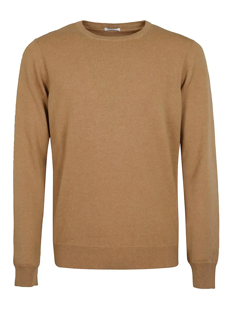 Girocollo in cashmere Cammello