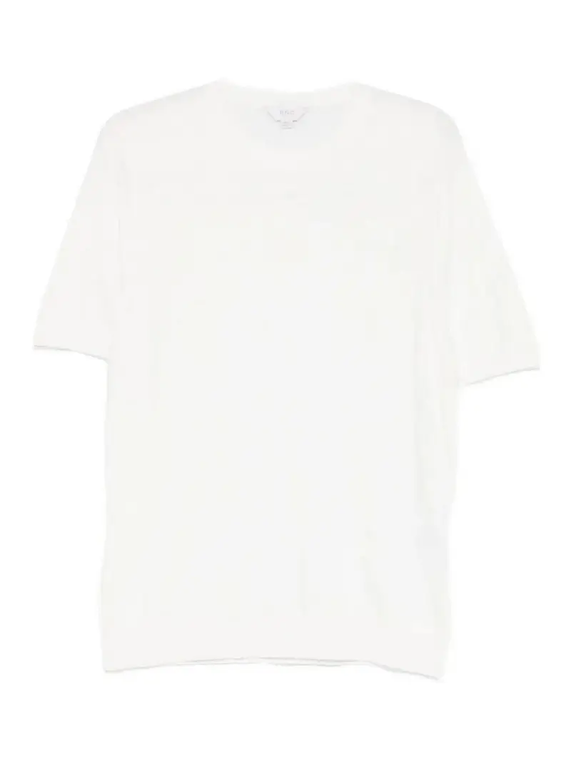 Girocollo in cotone Bianco