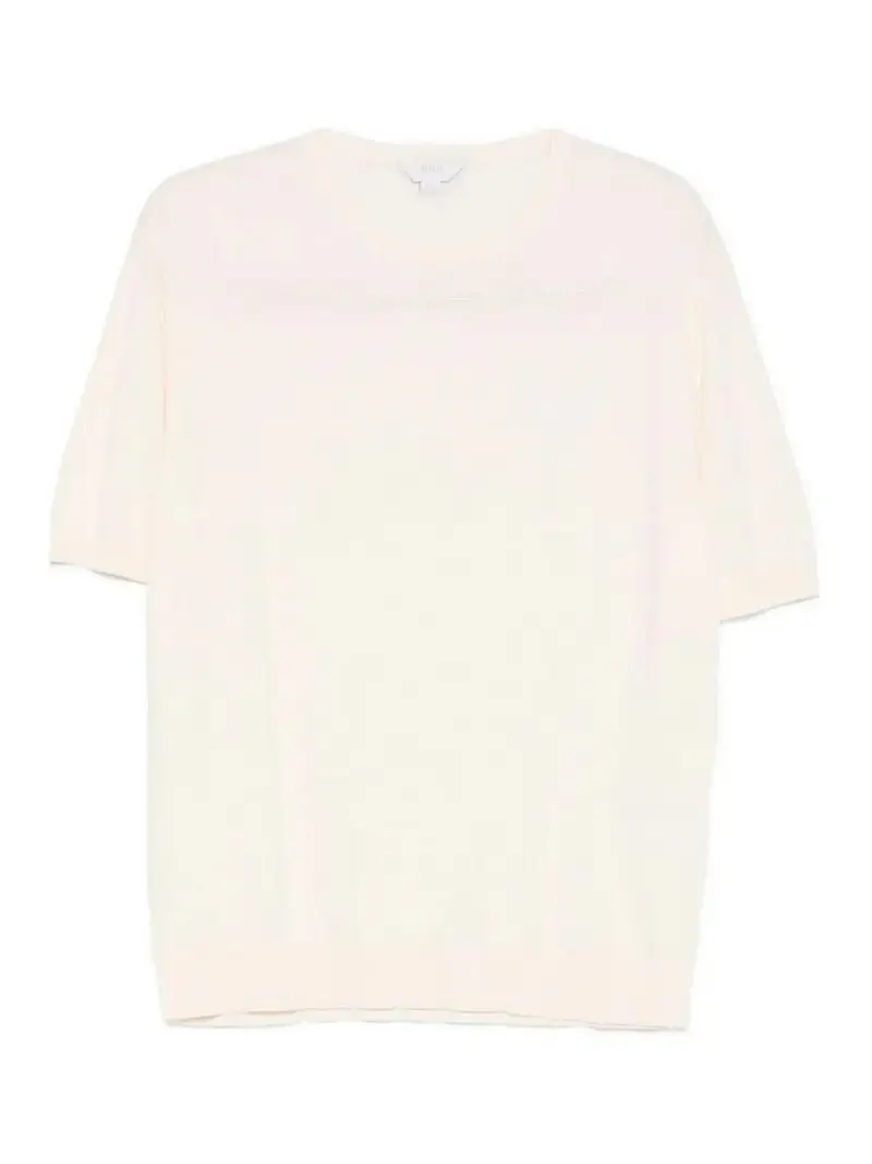 Girocollo in cotone Bianco