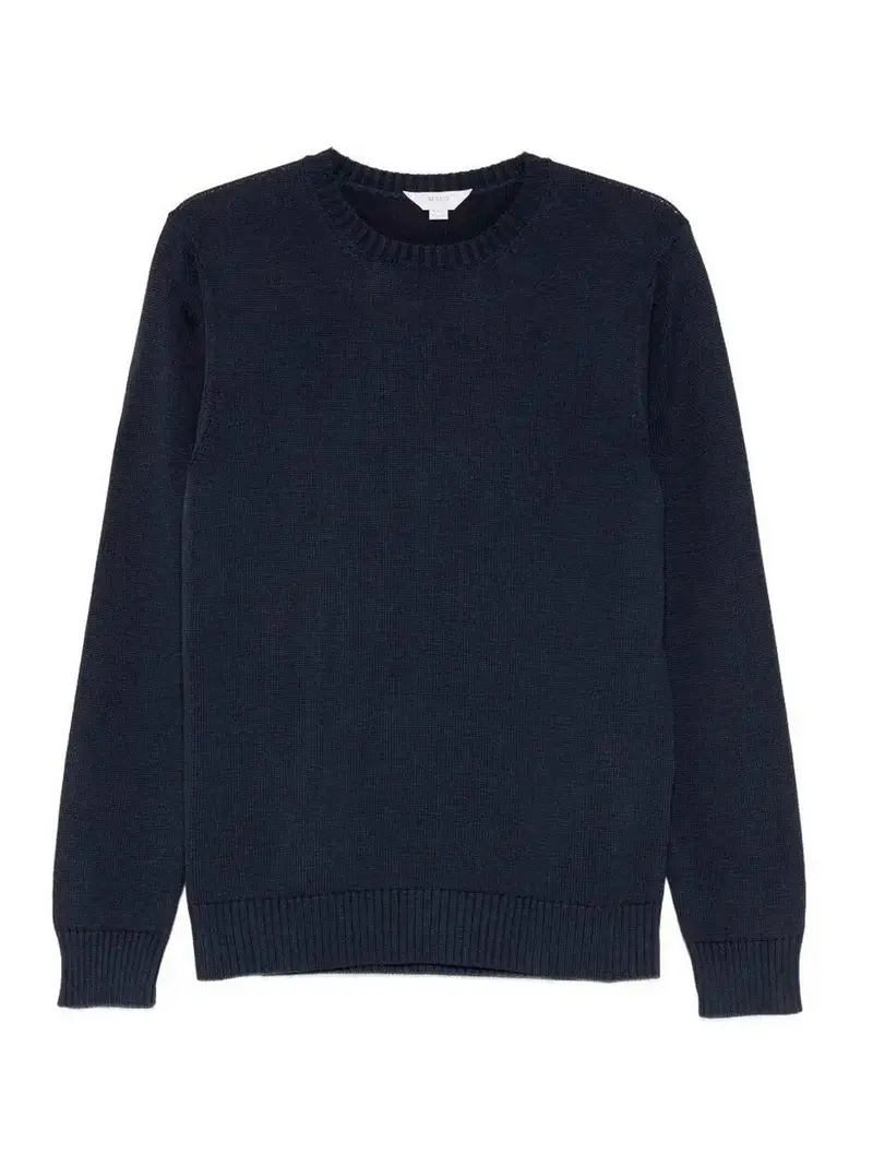 Girocollo in cotone Blu