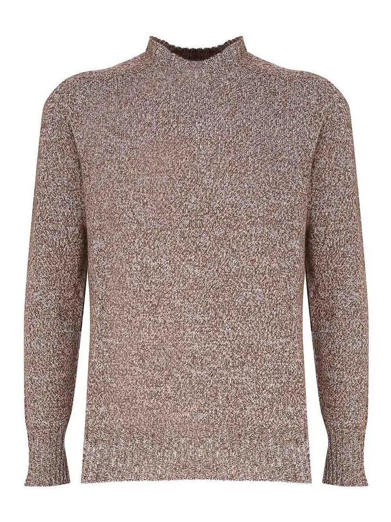 Maglia Girocollo In Cashmere Moulin Marrone Chiaro