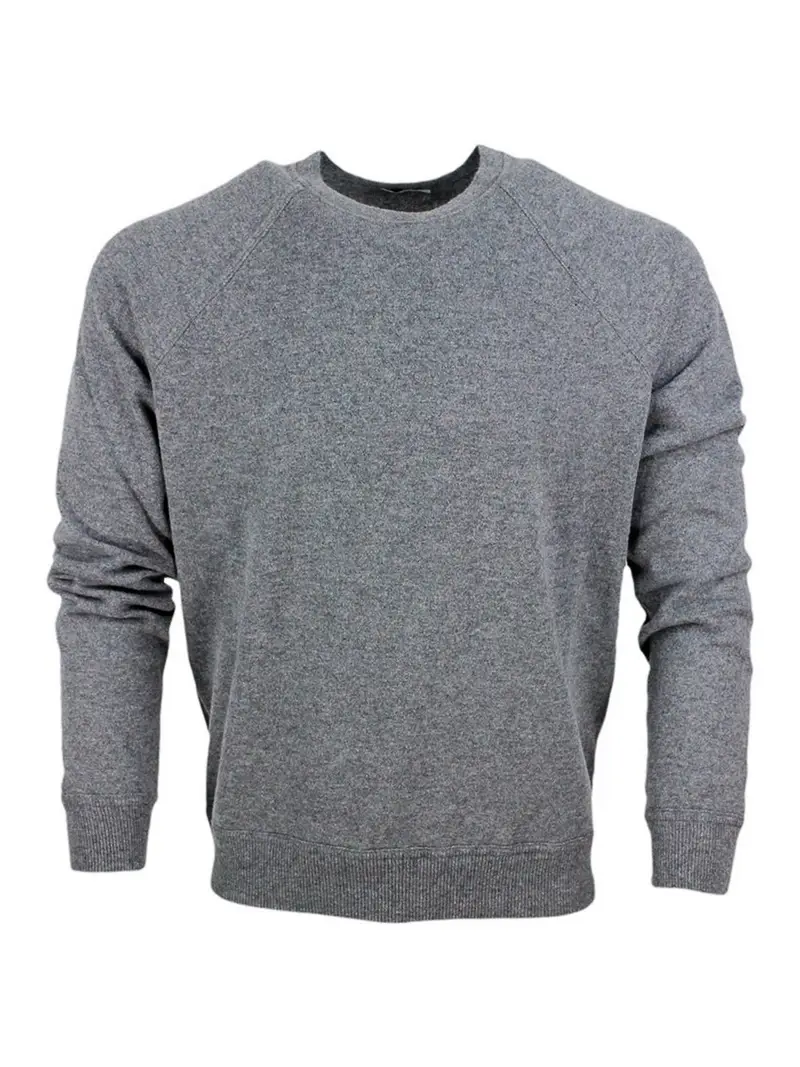 Maglia in cashmere con maniche raglan Grigio