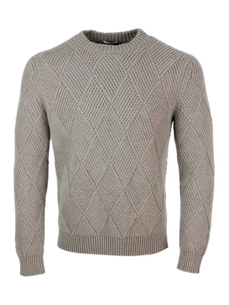 Maglia in cashmere testurizzato Beige