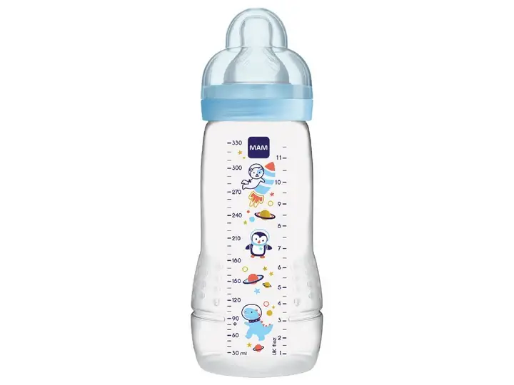Biberon Easy Active 6 mesi+ Portata X "Spazio" - Blu 330 ml