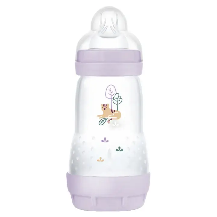 Biberon Easy Start Anti-Colico 2 mesi+ - Portata Media - Lilla "Felino" 260ml