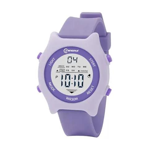 Mamiddle Orologio Digitale Bambino 30M impermeabile per Orologio Bambino con sveglia, chiem, cronometro, calendario,