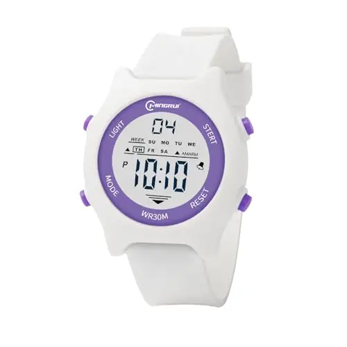 Mamiddle Orologio Digitale Bambino 30M impermeabile per Orologio Bambino con sveglia, chiem, cronometro, calendario,