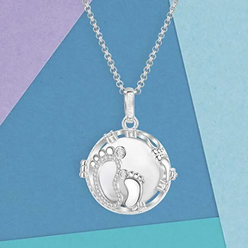 MAMIJUX Chiama Angeli Mamma Idea Regalo Gravidanza Collana Donna Richiamo degli Angeli Catenina Acciaio miniatura 3