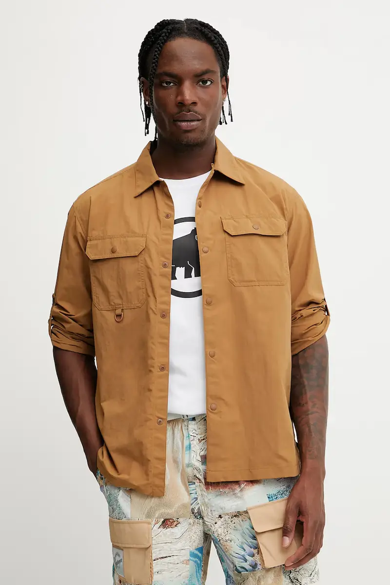 camicia Highland uomo colore marrone 1015-01640