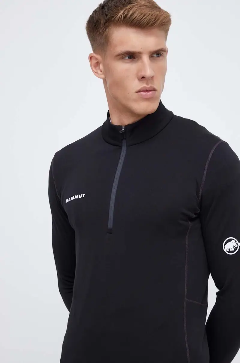 felpa da sport Aenergy ML Half Zip Nero miniatura 4