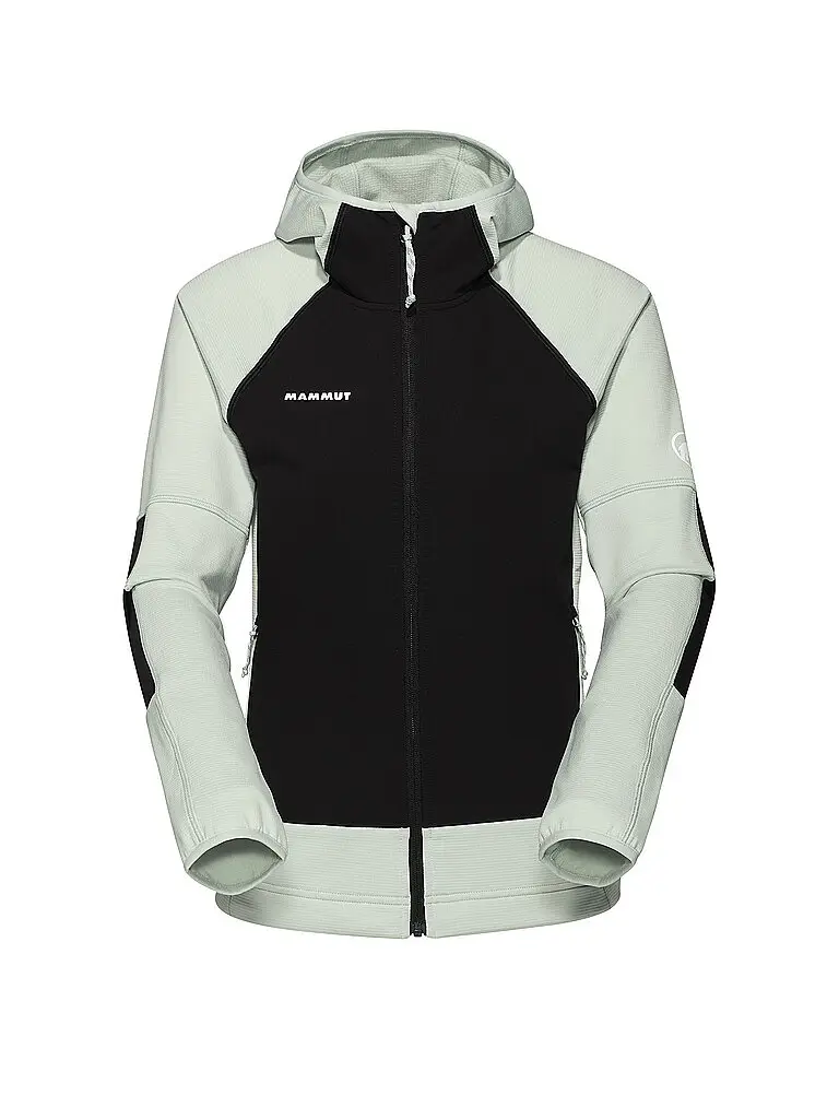 Giacca in pile da donna Massone con cappuccio verde chiaro | S