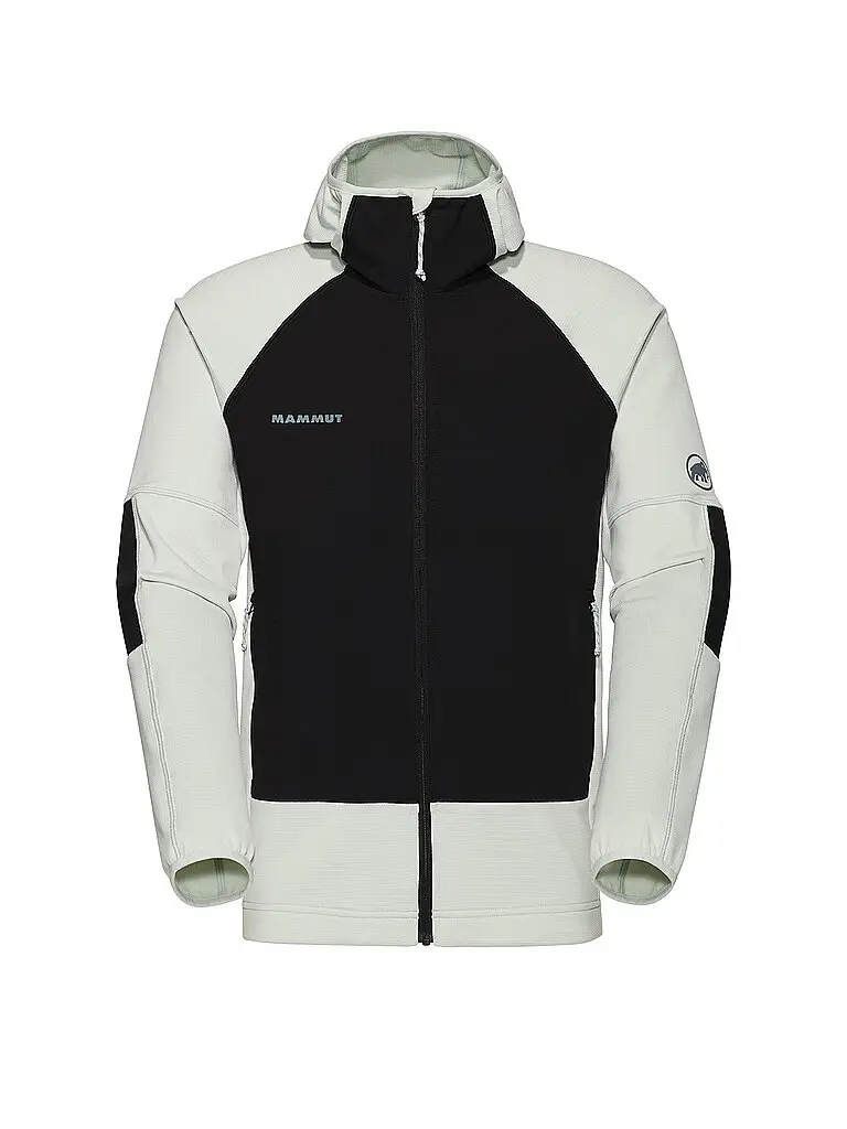 Giacca in pile da uomo Massone con cappuccio verde chiaro | L