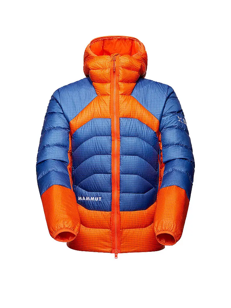 Giacca isolante da uomo per alpinismo Eiger Nordwand Light Down IN con cappuccio arancione | XL