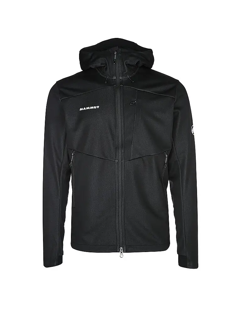 Giacca softshell da uomo Ultimate VII con cappuccio nero | S