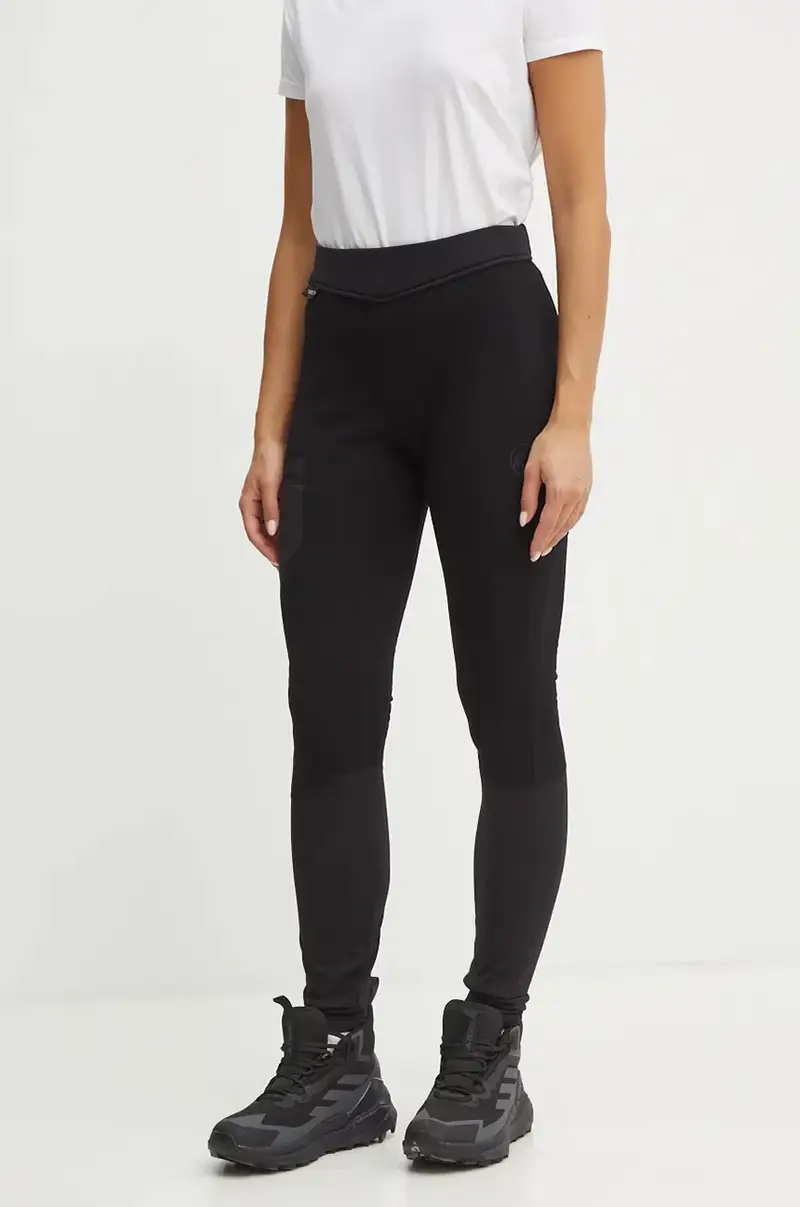 leggins sportivi Aconcagua donna colore nero con applicazione 1022.00224