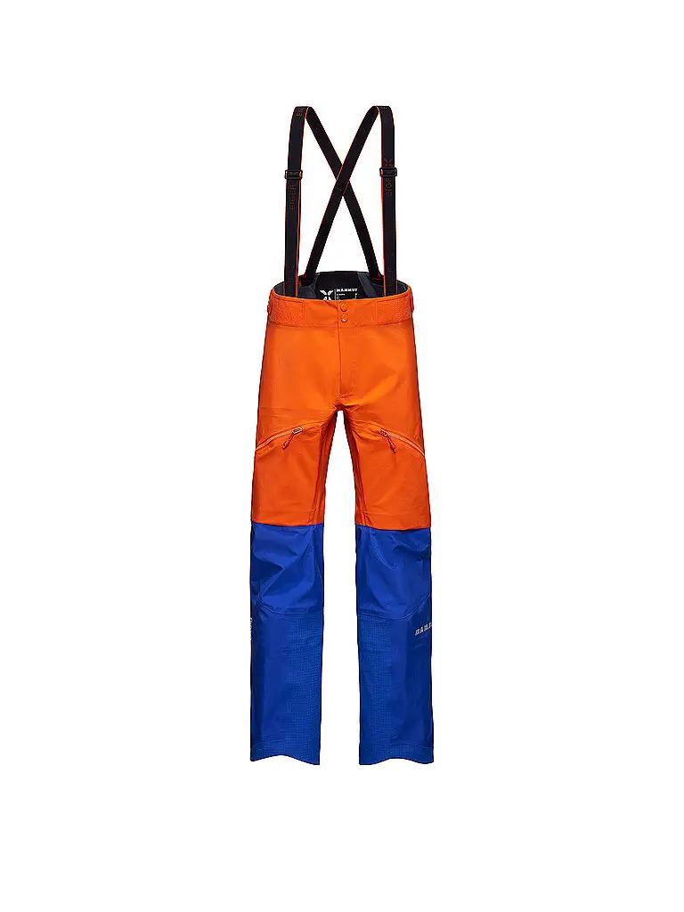 Pantaloni da turismo da uomo Eiger Nordwand Pro 3L GTX HS con bretelle arancione | 50