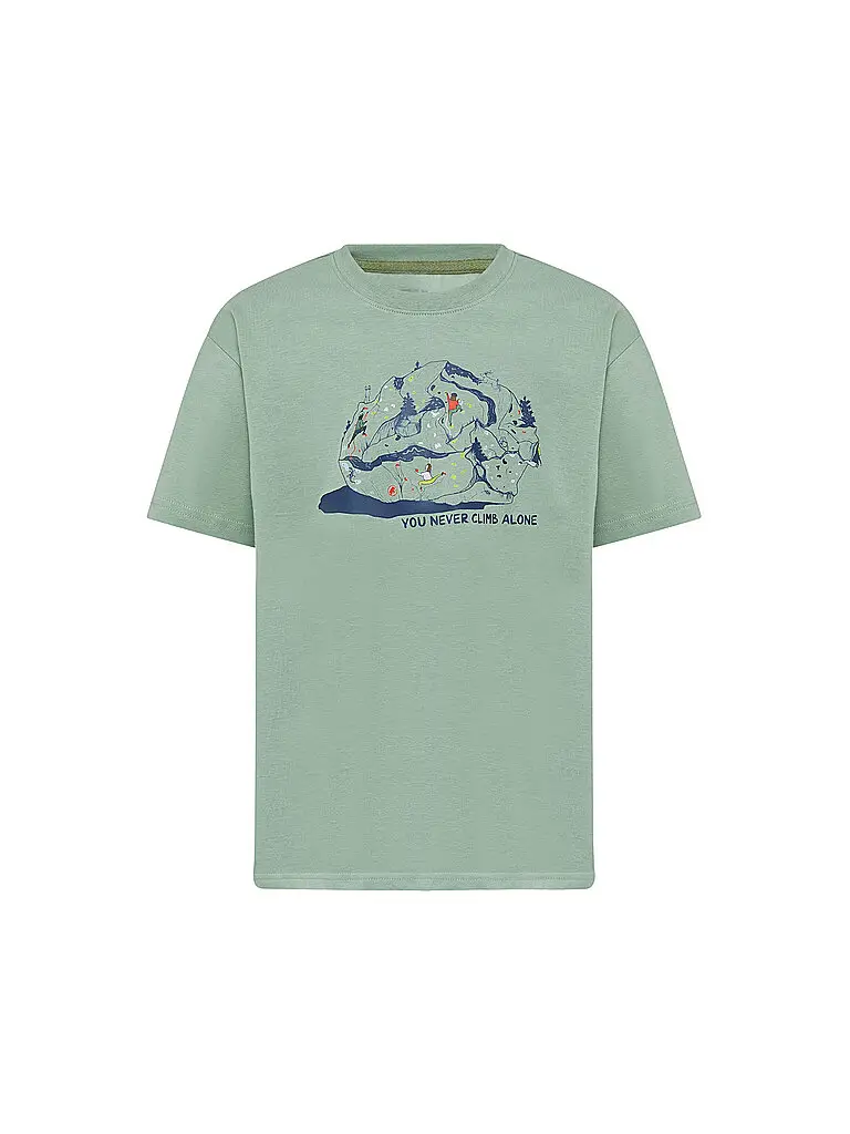 T-shirt da bambino Base Climbing verde chiaro | 128