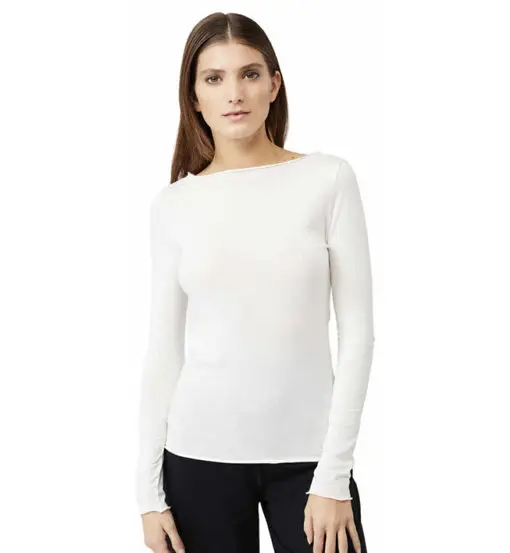 Basic W - maglia maniche lunghe - donna White