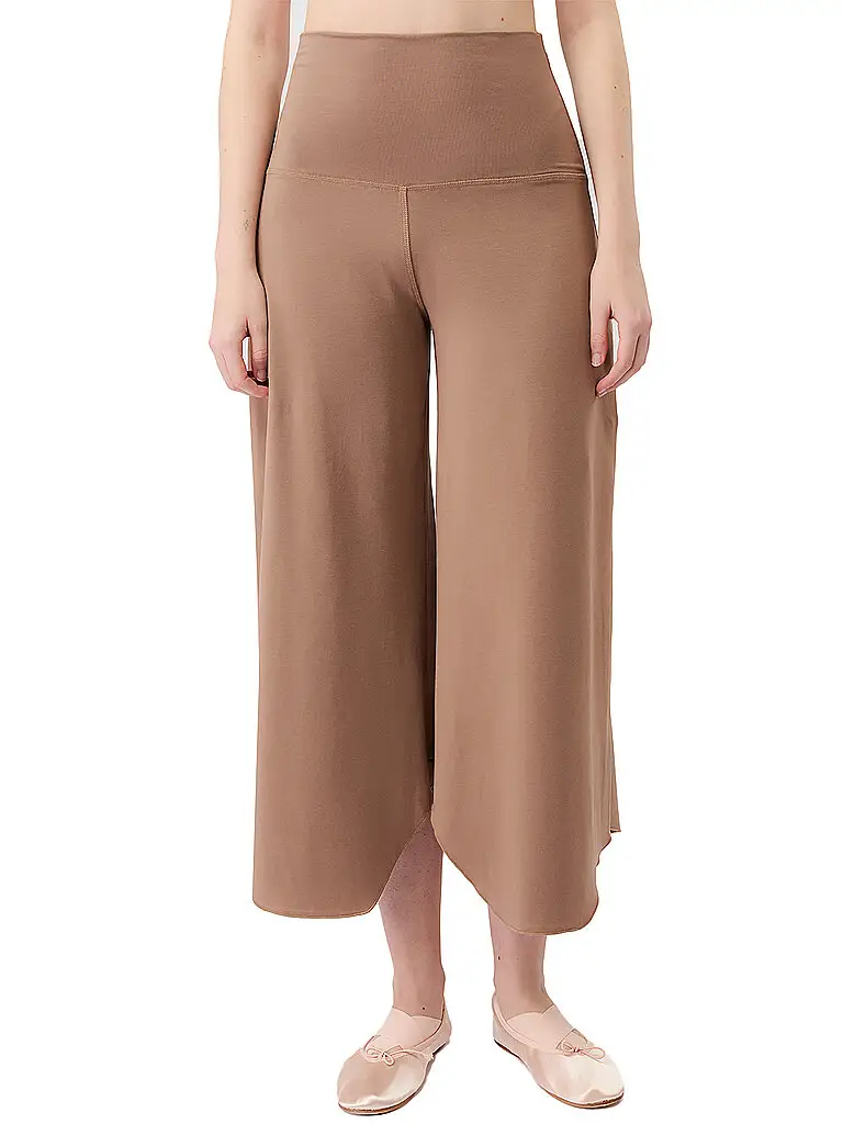 Pantaloni da yoga da donna Roll Over Tulip marrone chiaro | S