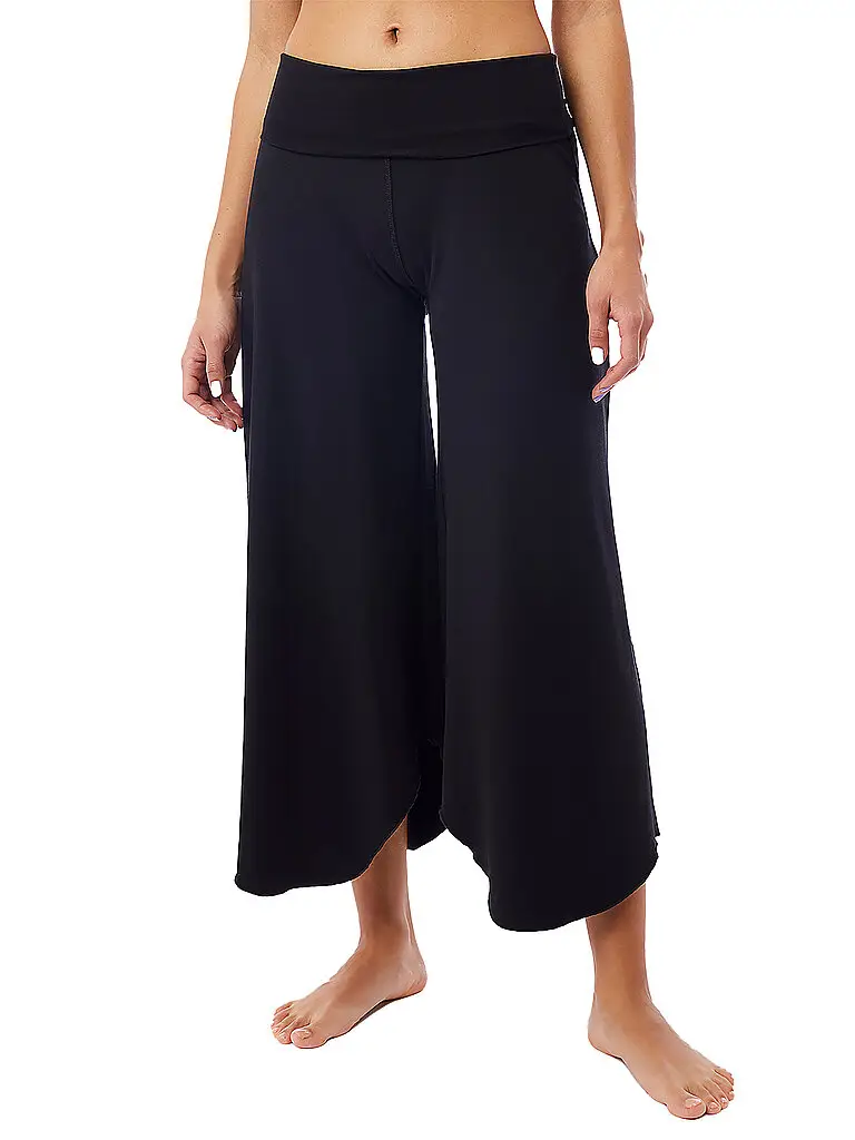 Pantaloni da yoga da donna Roll Over Tulip nero | XS