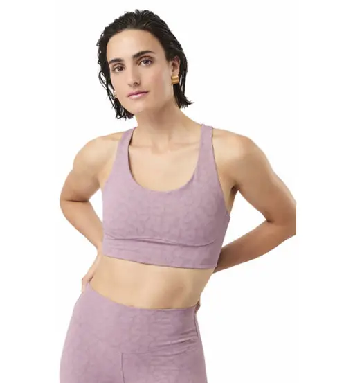 Printed W - reggiseno sportivo basso sostegno - donna Light Purple