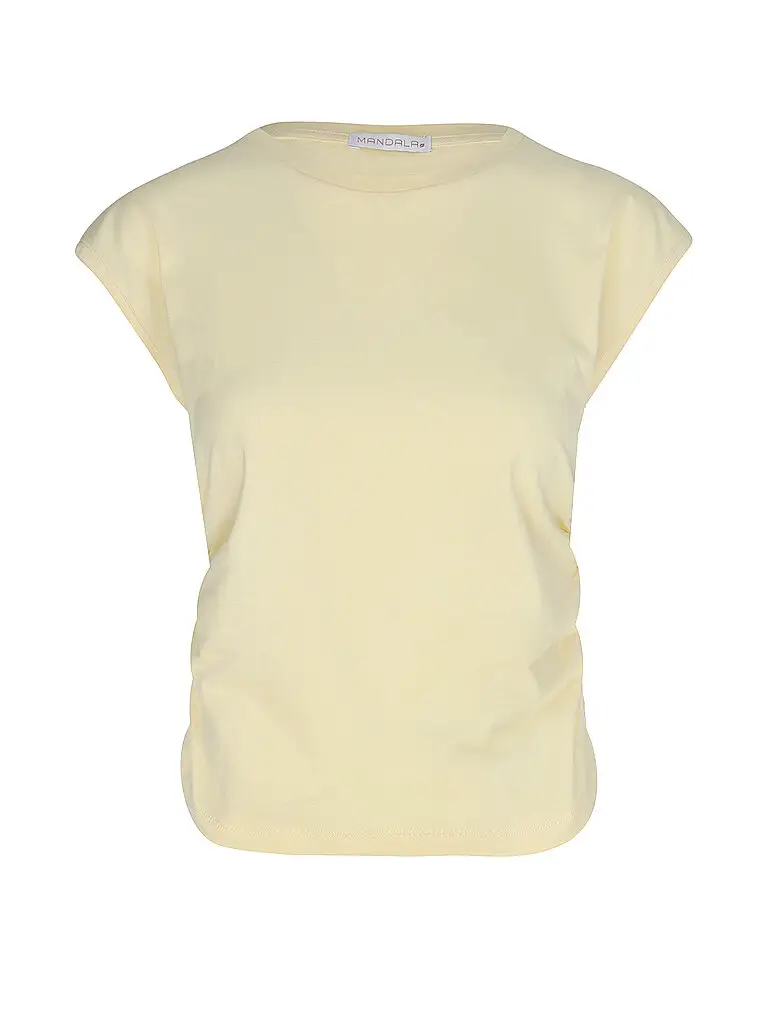 Yogashirt da donna con arricciatura laterale giallo | XS