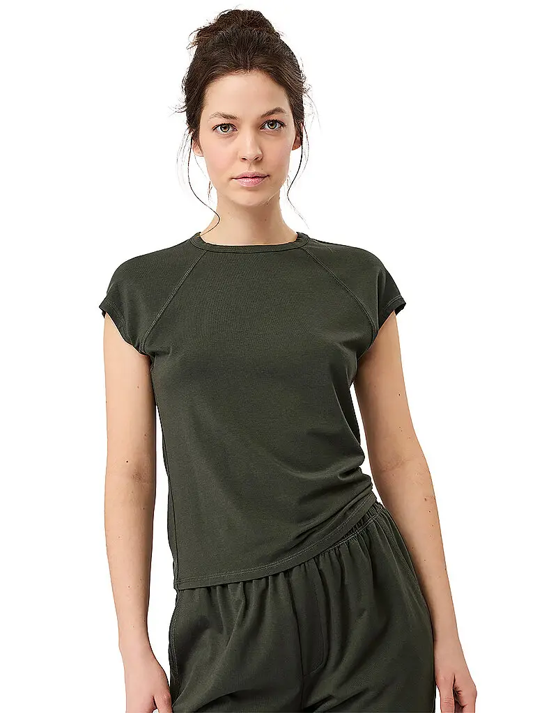 Yogashirt da donna slim fit verde scuro | XS