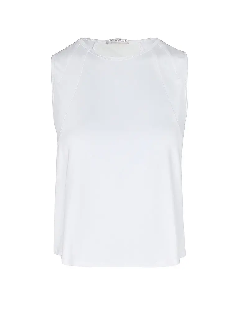 Yogatop corto da donna bianco | XS