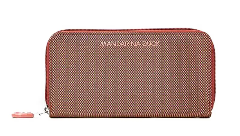 Portafoglio donna con zip Mandarina Duck MD20 MPN1 Pecan Nut