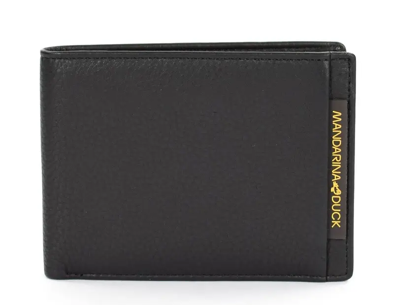 Portafoglio uomo in pelle Mandarina Duck Dual UDP01 Nero