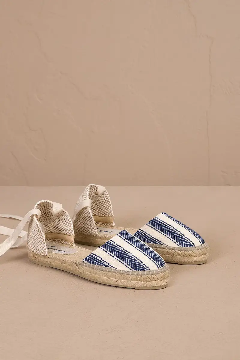 espadrillas Flat Valenciana Espadrilles colore blu H 2.3 P0