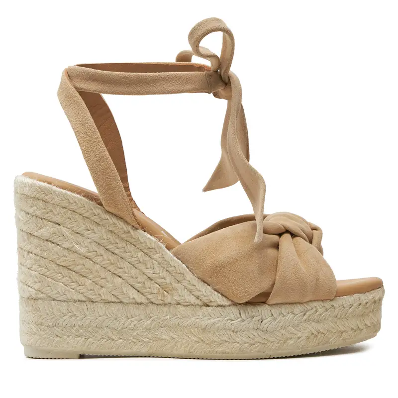 Espadrillas Manebi Hamptons Wedge Espadrilles With Knot M 1 1 WS Beige
