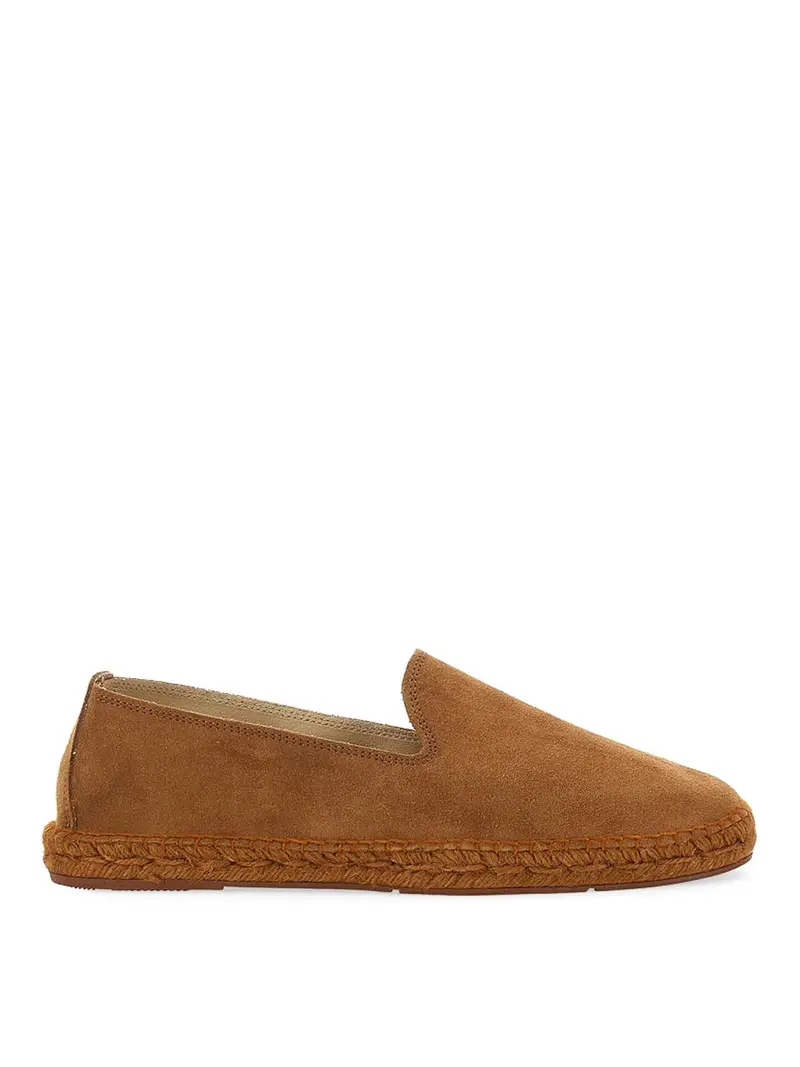 Espadrille In Suede Marrone