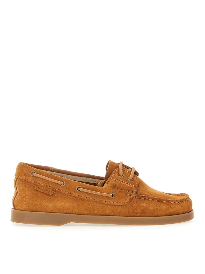 Moccasina in barca in pelle Marrone