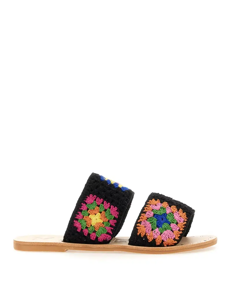 Sandali doppia fascia Nero