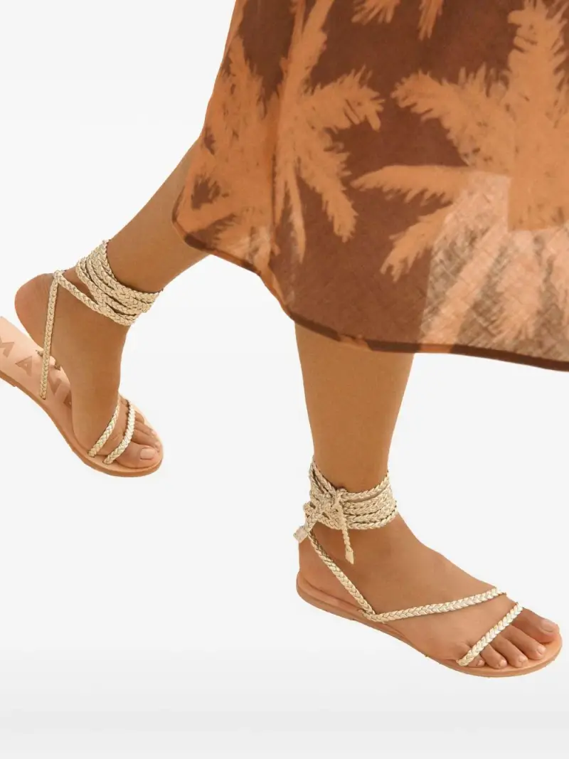 Sandali Multi Fasce Treccia Canyon Platino Oro miniatura 2