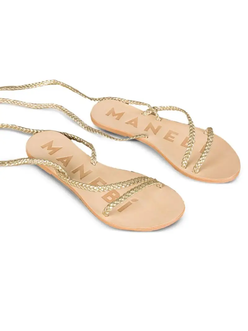 Sandali Multi Fasce Treccia Canyon Platino Oro miniatura 3