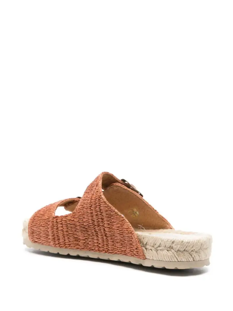 Sandalo nordico con fasce in rafia arancione Arancio miniatura 2