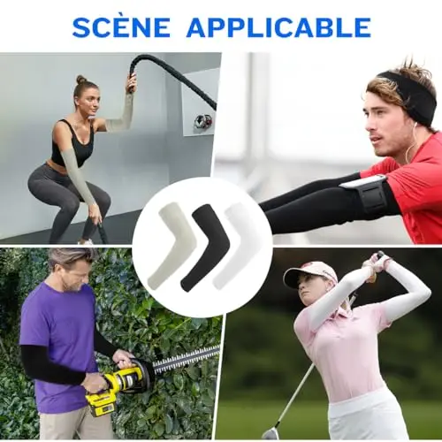 Manicotti Pallavolo, Sleeves, Gomitiere, Manicotti, Manicotti Braccia, Manicotti Ciclismo, Maniche Per Braccia, Manicotti miniatura 3