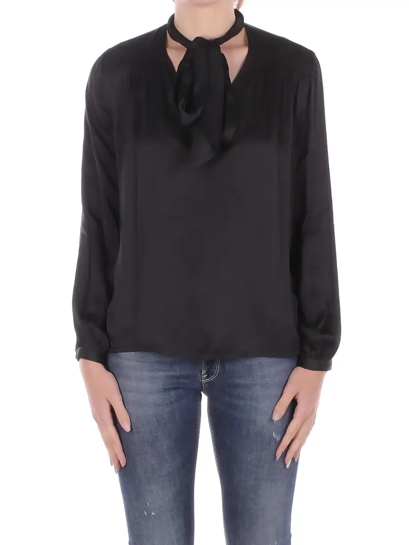 Blusa Donna MANILA GRACE Nero Blusa con fusciacca