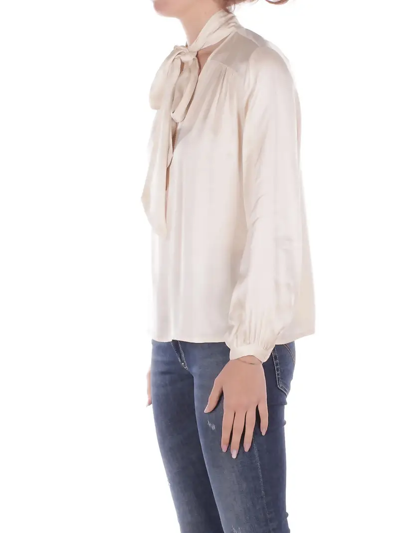 Blusa Donna MANILA GRACE Vanilla Blusa con fusciacca miniatura 2