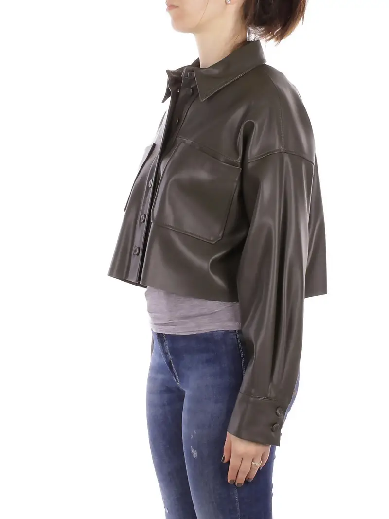 Camicia Donna MANILA GRACE Militare Camicia ecopelle miniatura 2