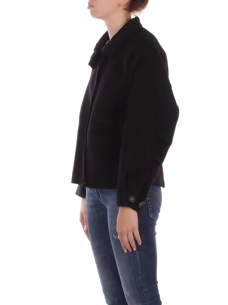 Cappotto Donna MANILA GRACE Nero Cappotto corto crop miniatura 2