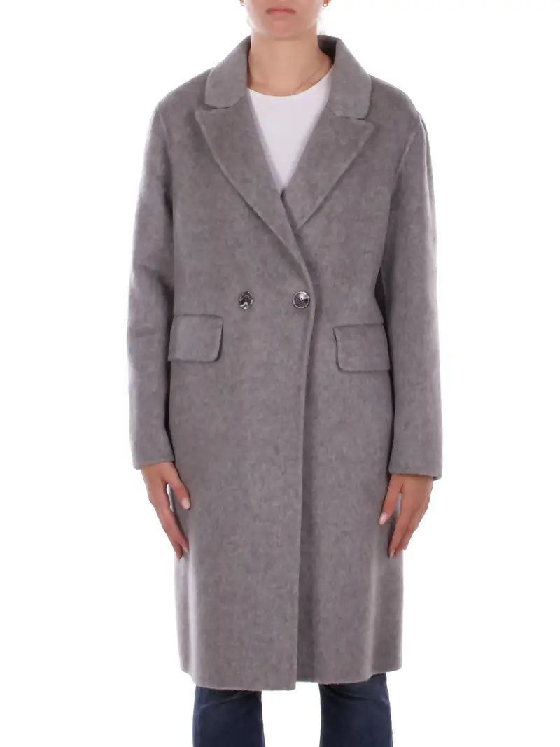 Cappotto Donna MANILA GRACE Stone Cappotto doppiopetto