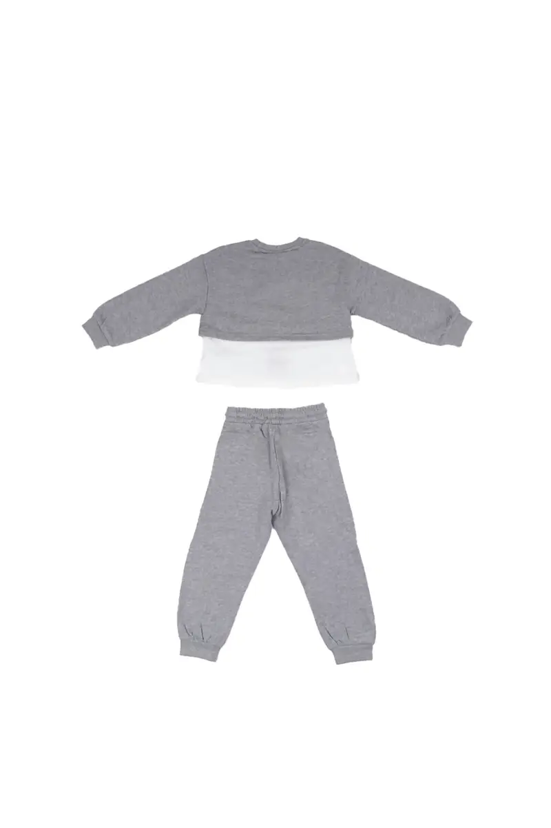 Completo Bambina MANILA GRACE Grigio Felpa pantalone miniatura 2